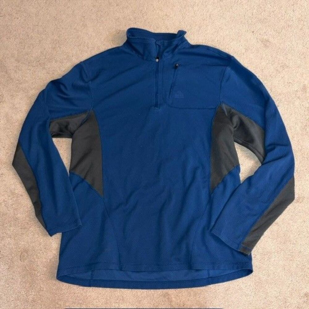 VTG Nike ACG Dri-FIT 1/4 Zip Blackridge Firebrick Jacket Mens L Blue Waffle Mock